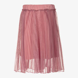 انجلز فيس-تنورة ميدي بكسرات لون زهري | Childrensalon Outlet