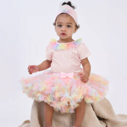 Angel's Face-Girls Pink Ruffled Collar Set | Childrensalon Outlet