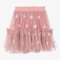 Angel's Face-Girls Pink Sequin Stars Tulle Skirt | Childrensalon Outlet