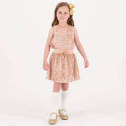 Angel's Face-توب بدون أكمام بترتر لون زهري للبنات | Childrensalon Outlet