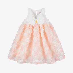 Angel's Face-Платье из розового и белого тюля с цветочным узором для девочек | Childrensalon Outlet
