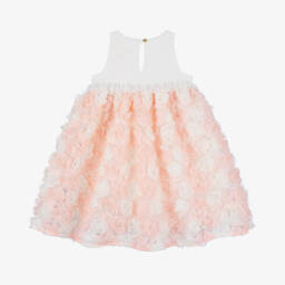 Angel's Face-Платье из розового и белого тюля с цветочным узором для девочек | Childrensalon Outlet