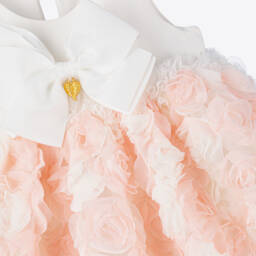 Angel's Face-Платье из розового и белого тюля с цветочным узором для девочек | Childrensalon Outlet