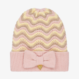 Angel's Face-Girls Pink & Yellow Knit Hat | Childrensalon Outlet