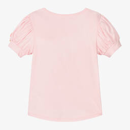 Angel's Face-Розовый топ с желтым сердцем из тюля | Childrensalon Outlet