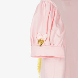 Angel's Face-Розовый топ с желтым сердцем из тюля | Childrensalon Outlet