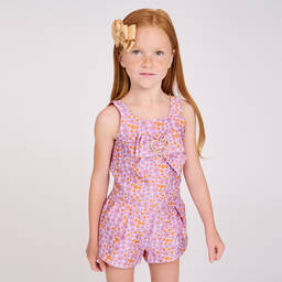 Angel's Face-Фиолетовая укороченная блузка из парчи | Childrensalon Outlet