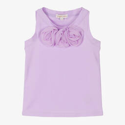 Angel's Face-Girls Purple Cotton Sleeveless Top | Childrensalon Outlet