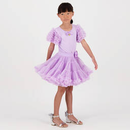 Angel's Face-Girls Purple Cotton &Tulle T-Shirt | Childrensalon Outlet