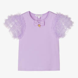 Angel's Face-Girls Purple Cotton &Tulle T-Shirt | Childrensalon Outlet