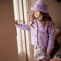 Angel's Face-Фиолетово-золотистая юбка в гусиную лапку | Childrensalon Outlet