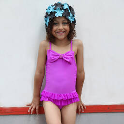 Angel's Face-Girls Purple Swimsuit (UPF50+) | Childrensalon Outlet