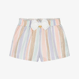 Angel's Face-Girls Rainbow Stripe Jacquard Shorts | Childrensalon Outlet