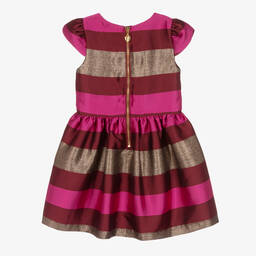 Angel's Face-Girls Red & Gold Striped Satin Dress | Childrensalon Outlet