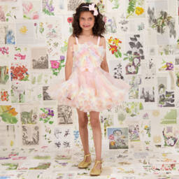 Angel's Face-Girls Rosy Rainbow Tulle Ensemble | Childrensalon Outlet