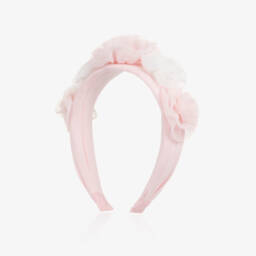 Angel's Face-Girls Rosy Tulle Floral Headband | Childrensalon Outlet