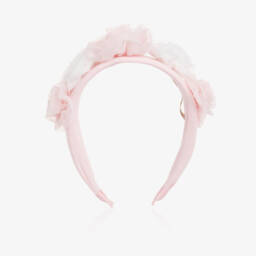 Angel's Face-Girls Rosy Tulle Floral Headband | Childrensalon Outlet