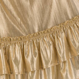 Angel's Face-Girls Shimmering Gold Lamé Frock | Childrensalon Outlet