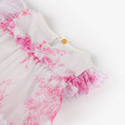 انجلز فيس-فستان تول مزين بزهور الثلج للبنات | Childrensalon Outlet