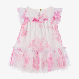 انجلز فيس-فستان تول مزين بزهور الثلج للبنات | Childrensalon Outlet