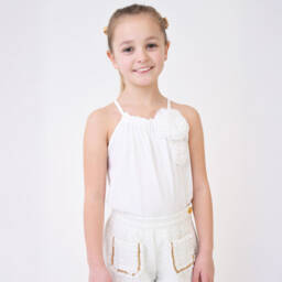 Angel's Face-Girls Snowdrop Tulle Flower Top | Childrensalon Outlet