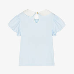 Angel's Face-Girls Soft Blue Bow Adorned Top | Childrensalon Outlet