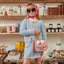 Angel's Face-Girls Soft Blue Frilled Skirt | Childrensalon Outlet