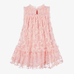 Angel's Face-Girls Sparkling Pink Floral Tulle Gown | Childrensalon Outlet