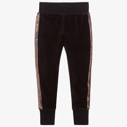 انجلز فيس-جوغرز مخمل و ترتر لون أسود للبنات | Childrensalon Outlet