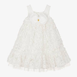Angel's Face-Girls White Embroidered Tulle & Jersey Dress | Childrensalon Outlet