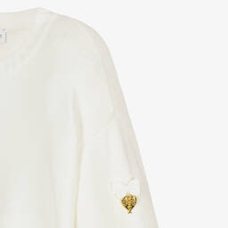 انجلز فيس-بلوفر مزيج فيسكوز لون أبيض مزين بديامنتي | Childrensalon Outlet