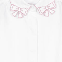 Angel's Face-Girls White & Pink Bows Blouse | Childrensalon Outlet