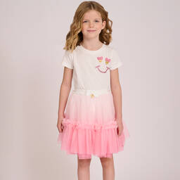 Angel's Face-Girls White & Pink Ombré Tutu Skirt | Childrensalon Outlet