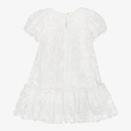 Angel's Face-Girls White Tulle Puff Sleeve Dress | Childrensalon Outlet