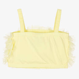 Angel's Face-Girls Yellow Jersey & Tulle Vest Top | Childrensalon Outlet