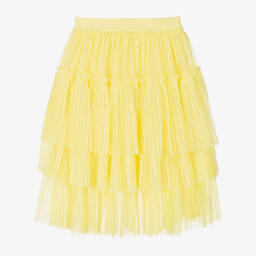 Angel's Face-Girls Yellow Pleated Tulle Skirt | Childrensalon Outlet