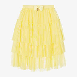 Angel's Face-Girls Yellow Pleated Tulle Skirt | Childrensalon Outlet