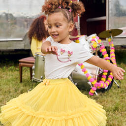 Angel's Face-Girls Yellow Tulle Skirt | Childrensalon Outlet