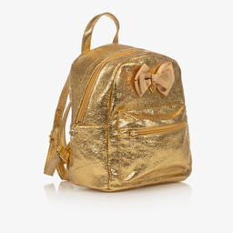 Angel's Face-Gold Bow Backpack (26cm) | Childrensalon Outlet