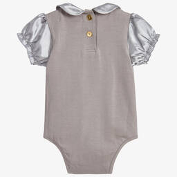 Angel's Face-Grey Cotton Bodysuit | Childrensalon Outlet