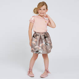 Angel's Face-Pink Cotton & Satin Top | Childrensalon Outlet