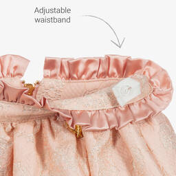 Angel's Face-Pink & Gold Jacquard Skirt | Childrensalon Outlet