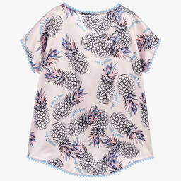 Angel's Face-Розовый кафтан с ананасами | Childrensalon Outlet