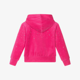 Angel's Face-Розовый велюровый блестящий худи на молнии для девочек | Childrensalon Outlet