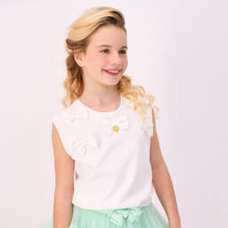 Angel's Face-Snowdrop Knit Cotton Vest for Girls | Childrensalon Outlet