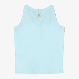 انجلز فيس-توب قطن جيرسي لون أزرق أكوا للمراهقات | Childrensalon Outlet