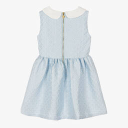 Angel's Face-Голубое платье из парчи с цветочным узором | Childrensalon Outlet