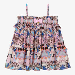 انجلز فيس-بلوزة شيفون لون أزرق بطبعة ورود للمراهقات | Childrensalon Outlet