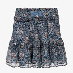 Angel's Face-Teen Girls Blue Floral Chiffon Skirt | Childrensalon Outlet