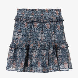 Angel's Face-Teen Girls Blue Floral Chiffon Skirt | Childrensalon Outlet
